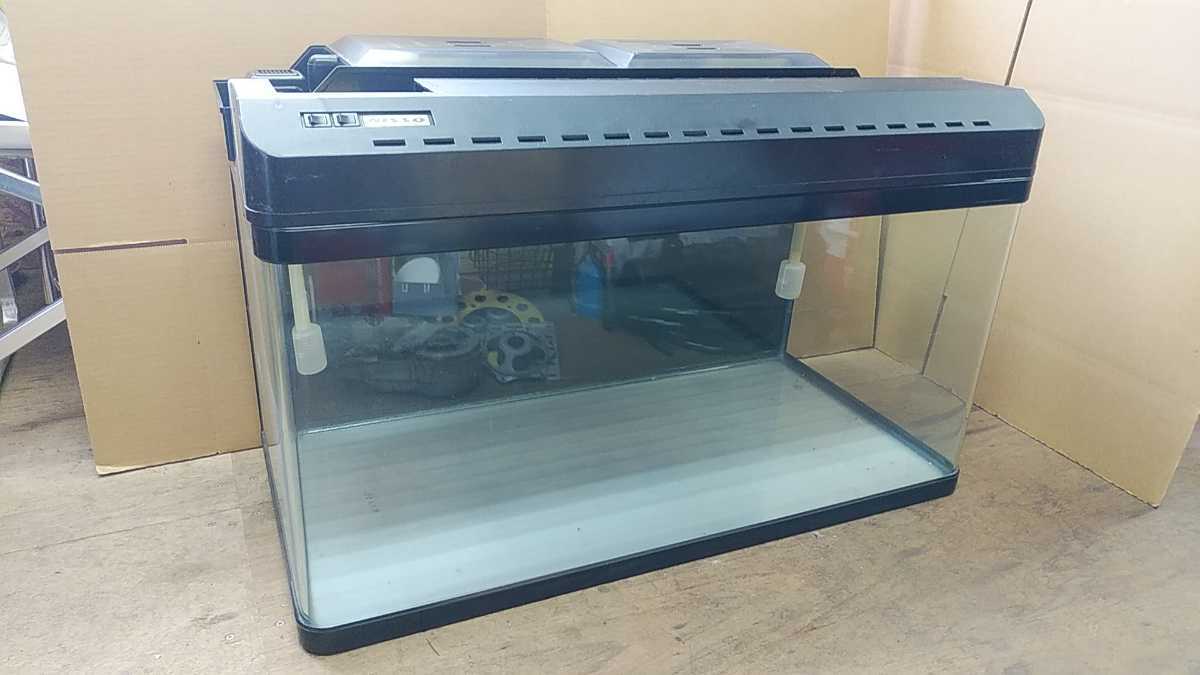 引取限定 中古 ニッソー90cm水槽 スティングレイ 曲げガラス 蛍光灯  