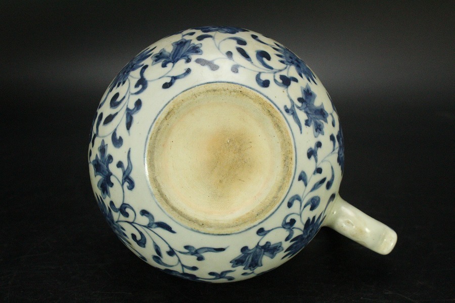 中国美術 青花 纏枝蓮花紋 小壷 鼻煙壷 6cm 送料無料