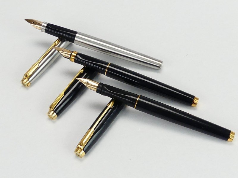 sa104 パーカー 75 PARKER TE 万年筆 ペン先 14K ステンレスモデル 黒 ...