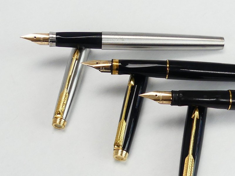 sa104 パーカー 75 PARKER TE 万年筆 ペン先 14K ステンレスモデル 黒 ...