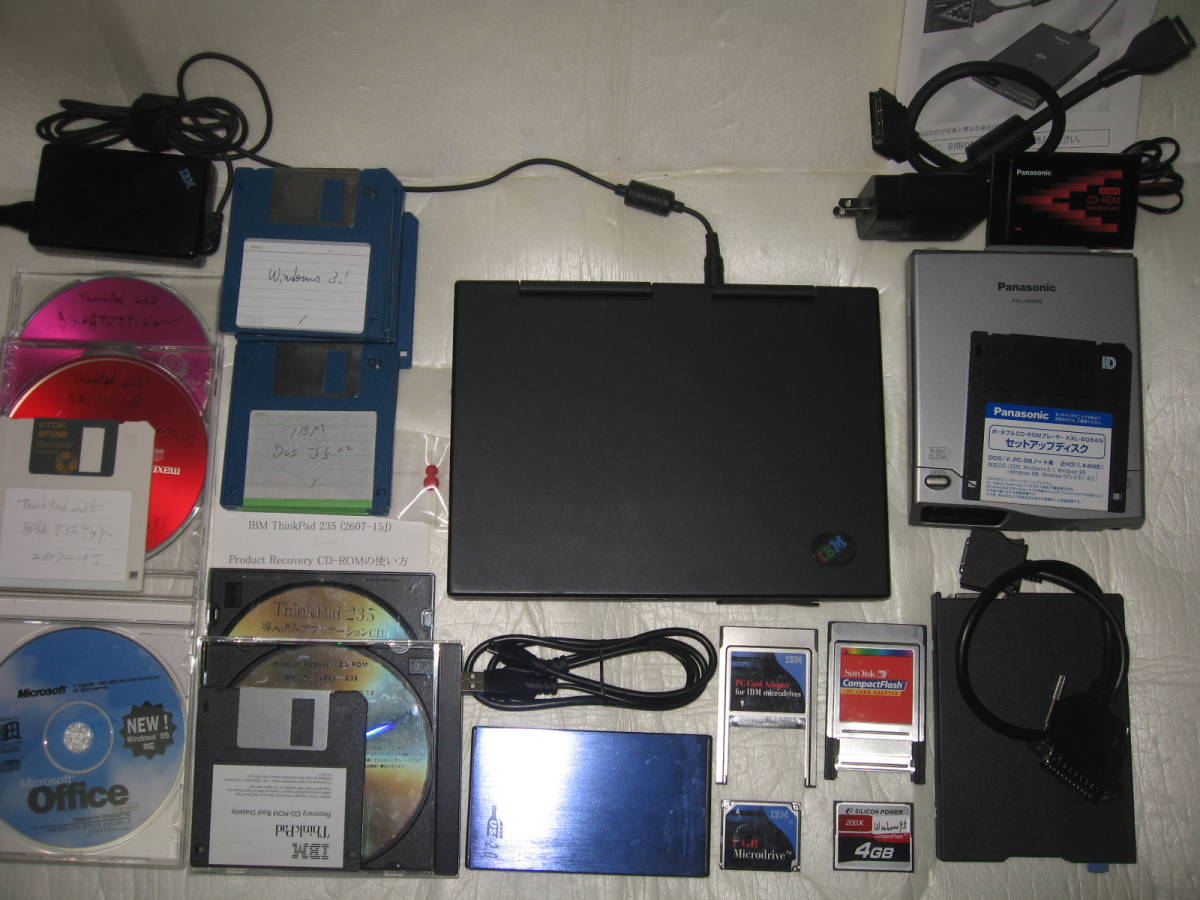 IBM ThinkPad235 (2607-15J) Windows98 Windows95 Windows3.1 OS複数