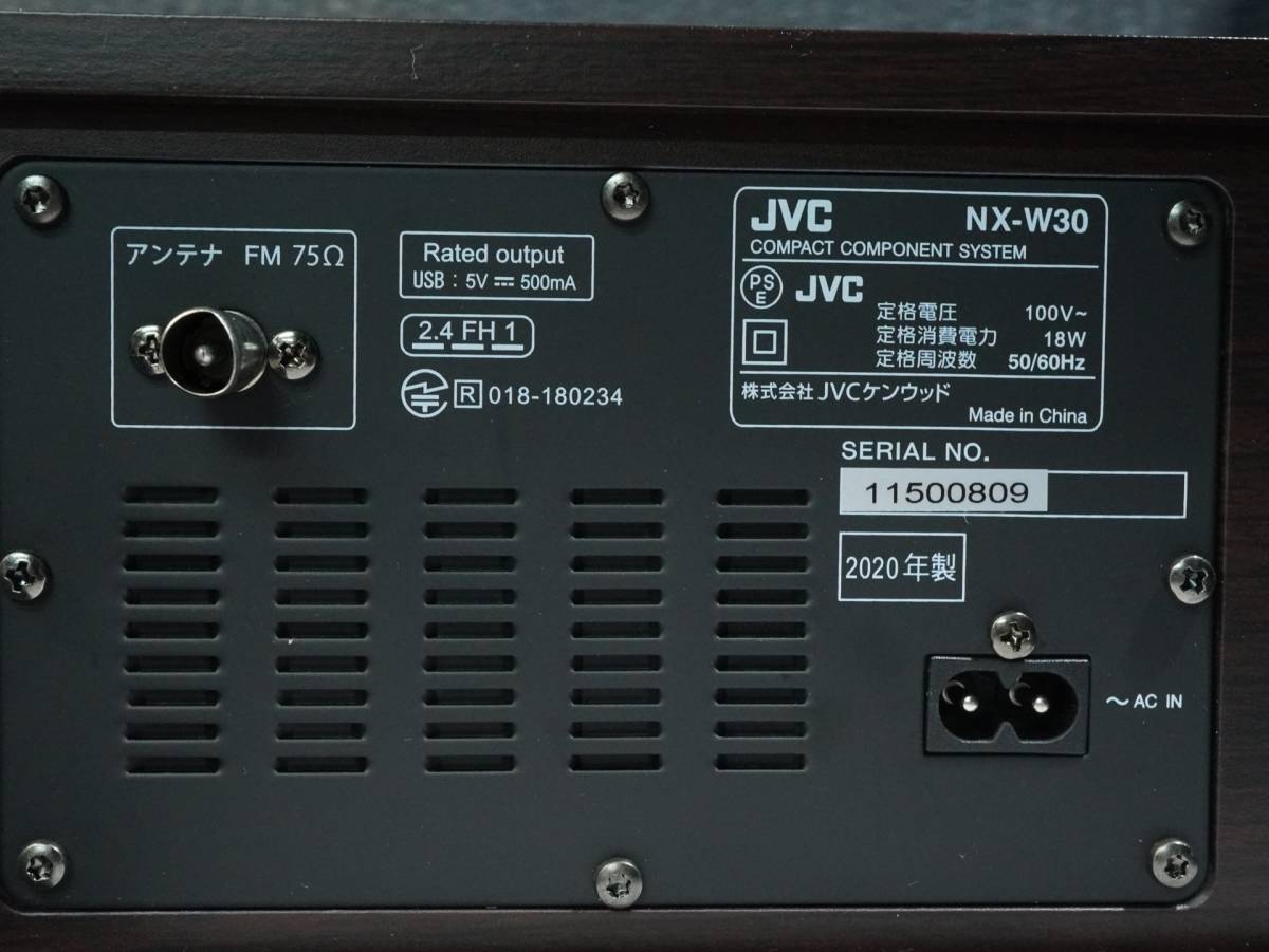 JVC】一体型ミニコンポ CDコンパクトシステム NX-W30 2020年製☆1883オ