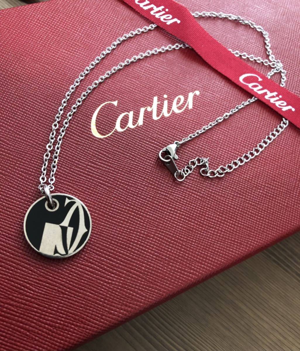 レア 正規美品 カルティエCartierロゴチャーム ネックレストップ 