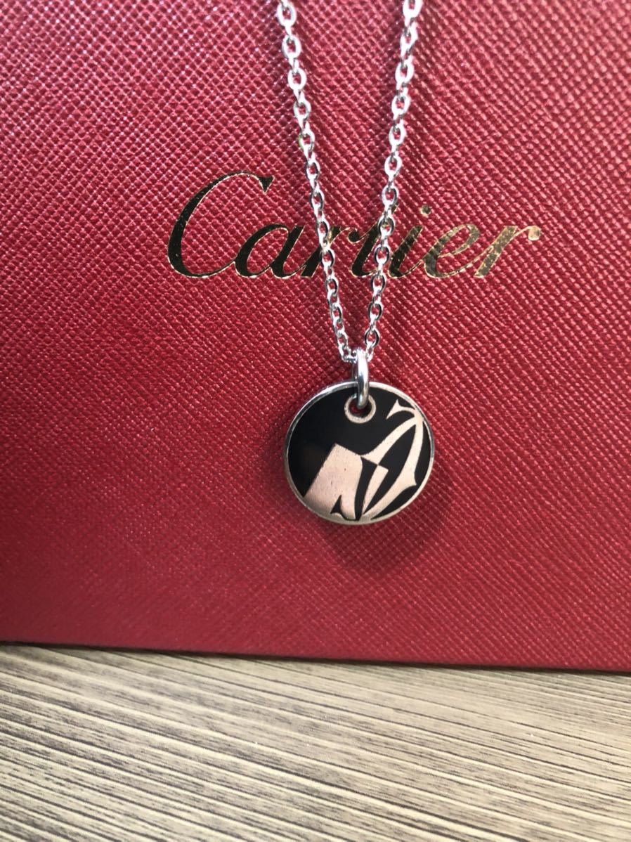 レア 正規美品 カルティエCartierロゴチャーム ネックレストップ 
