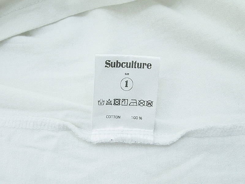 定価12100円 SC SubCulture LOGO T-SHIRT Tシャツ S サブカルチャー イーグル ウイング ロゴ 白 ホワイト SC サブカルチャー SubCulture WARREN TO キムタク着