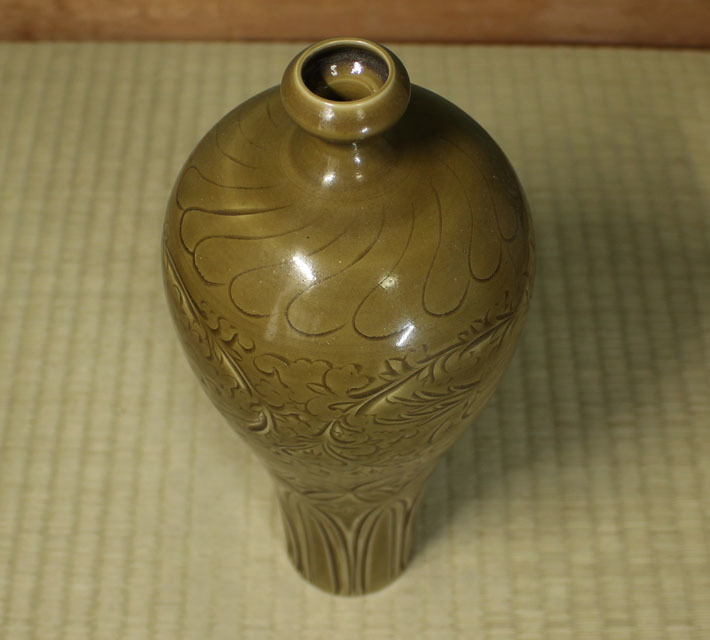 耀州窯 | 耀州窯青磁人物図花入 宋時代まとめて4点