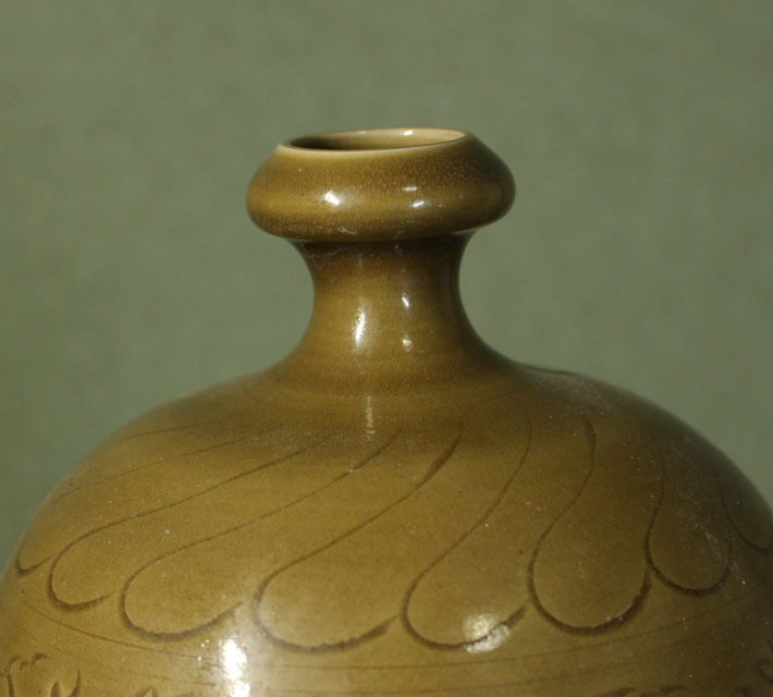 耀州窯 | 耀州窯青磁人物図花入 宋時代まとめて4点