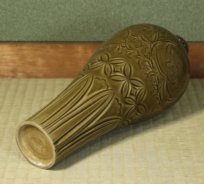 耀州窯 | 耀州窯青磁人物図花入 宋時代まとめて4点