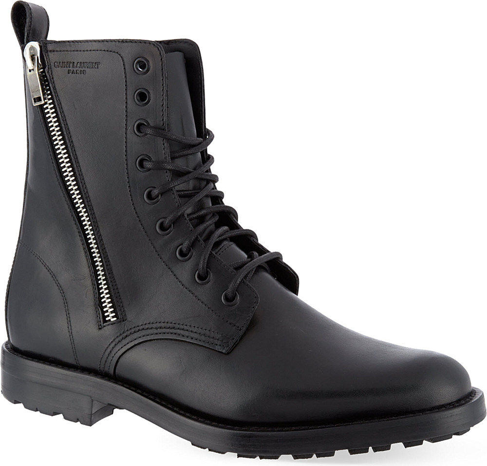 未使用 希少 SAINT LAURENT 2014 -15 AW double zip boots Hedi