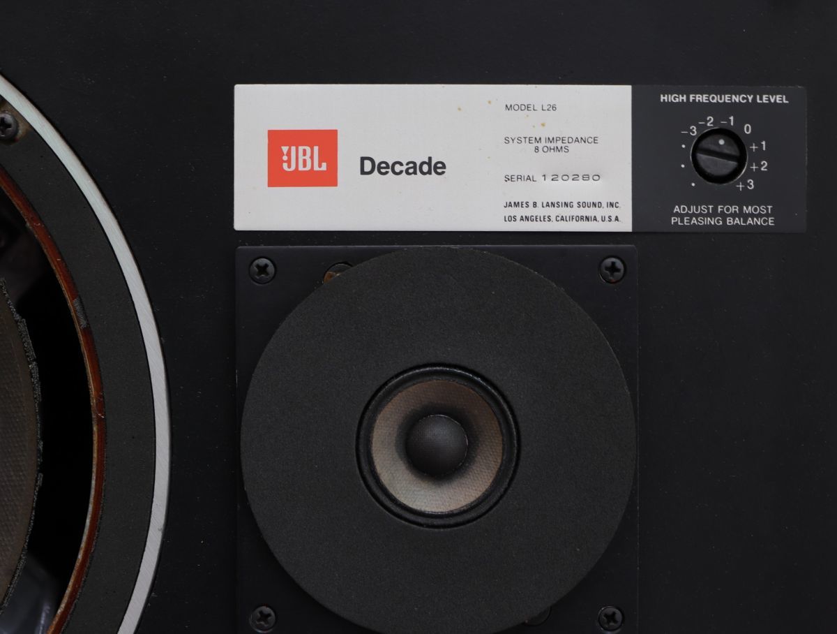 ジャンク】JBL L26 Decade ペア 2ウェイ スピーカー 音出し確認済み 2