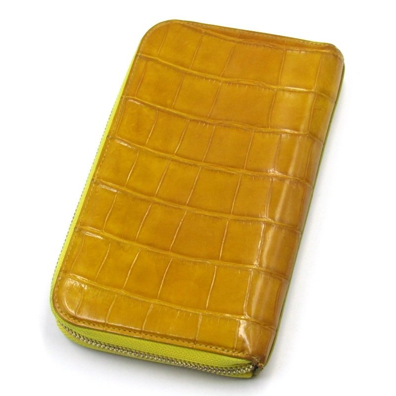 池田工芸　クロコダイル　長財布　ロイヤルブルー　ゴールドパイソン 池田工芸 クロコダイル 長財布 ロイヤルブルー ゴールドパイソン