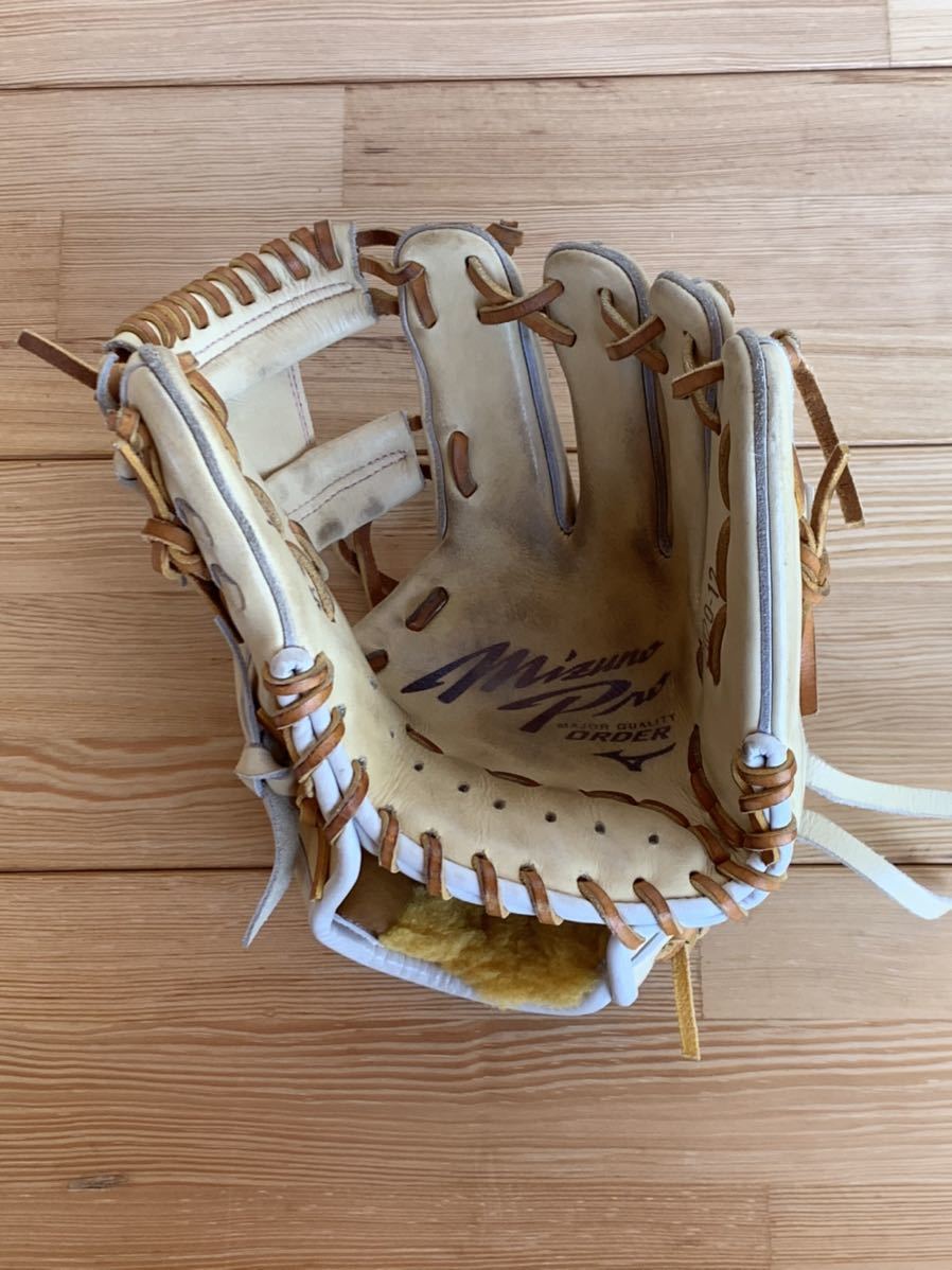 ミズノプロ オーダー AXI 軟式内野用 中古 送料無料 ブロンド(内野手用