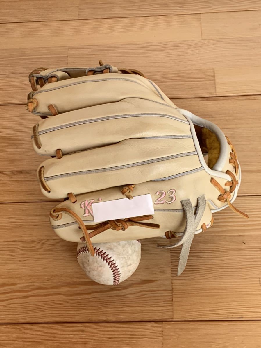 ミズノプロ オーダー AXI 軟式内野用 中古 送料無料 ブロンド(内野手用