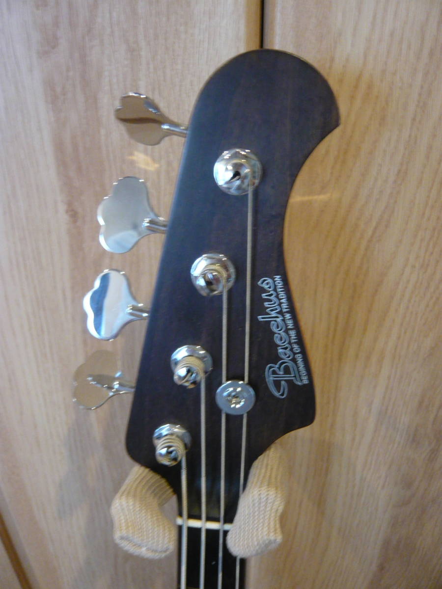 Bacchus 04PJ WOODLINE4-FL 軽量4弦フレットレス ベース 特注 