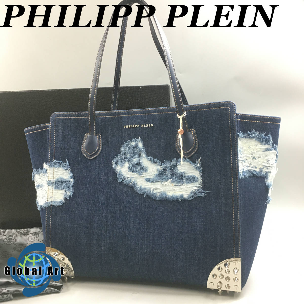 ☆C05355【未使用保管品】PHILIPP PLEIN フィリップ プレイン/トート  