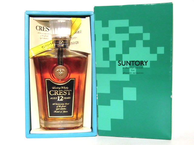 L2】 サントリークレスト12年 箱付【SUNTORY CREST 12Years Old】 12年