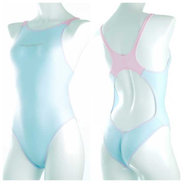 レーシングスイムウェア 競泳水着 フルバック カラー：アイスブルー