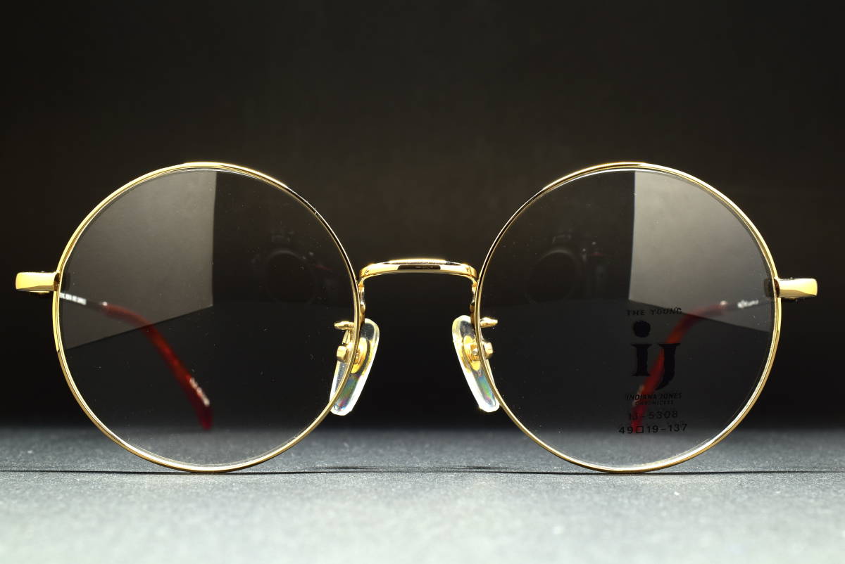 デッドストック THE YOUNG INDIANA JONES CHRONICLES IJ-5308 49-19 丸メガネ サングラス フレーム ヴィンテージ インディジョーンズ