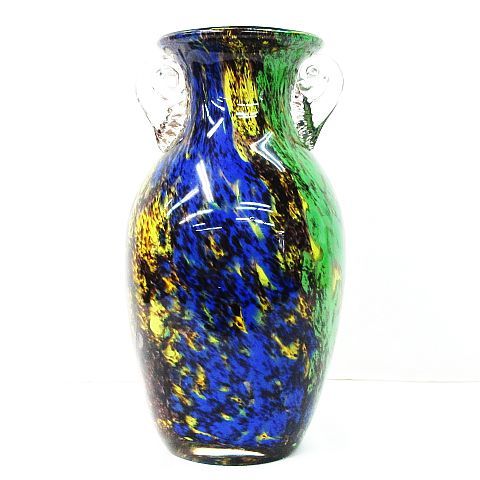 ☆ KAMEI GLASS カメイガラス マーブルガラス 花瓶 カラフルマーブル柄