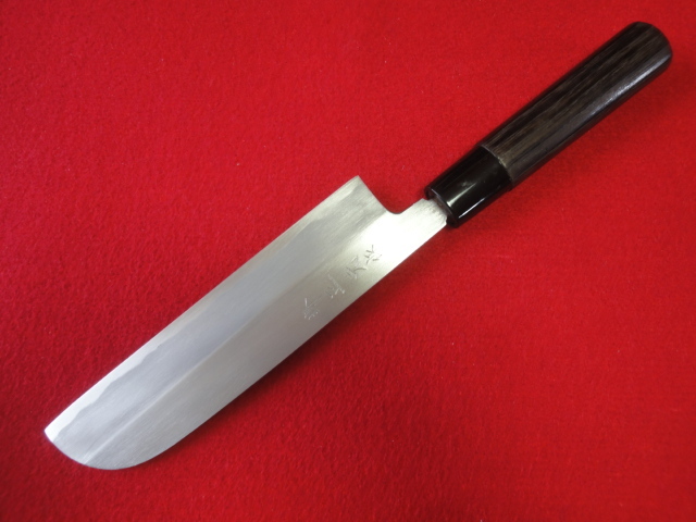 【大感謝セール/完売切】堺正元 ※安来鋼 薄刃包丁 刃渡16.8㎝ 全長31.2㎝ 峰厚4㎜ ※片刃 中古品 全国一律送料1100円