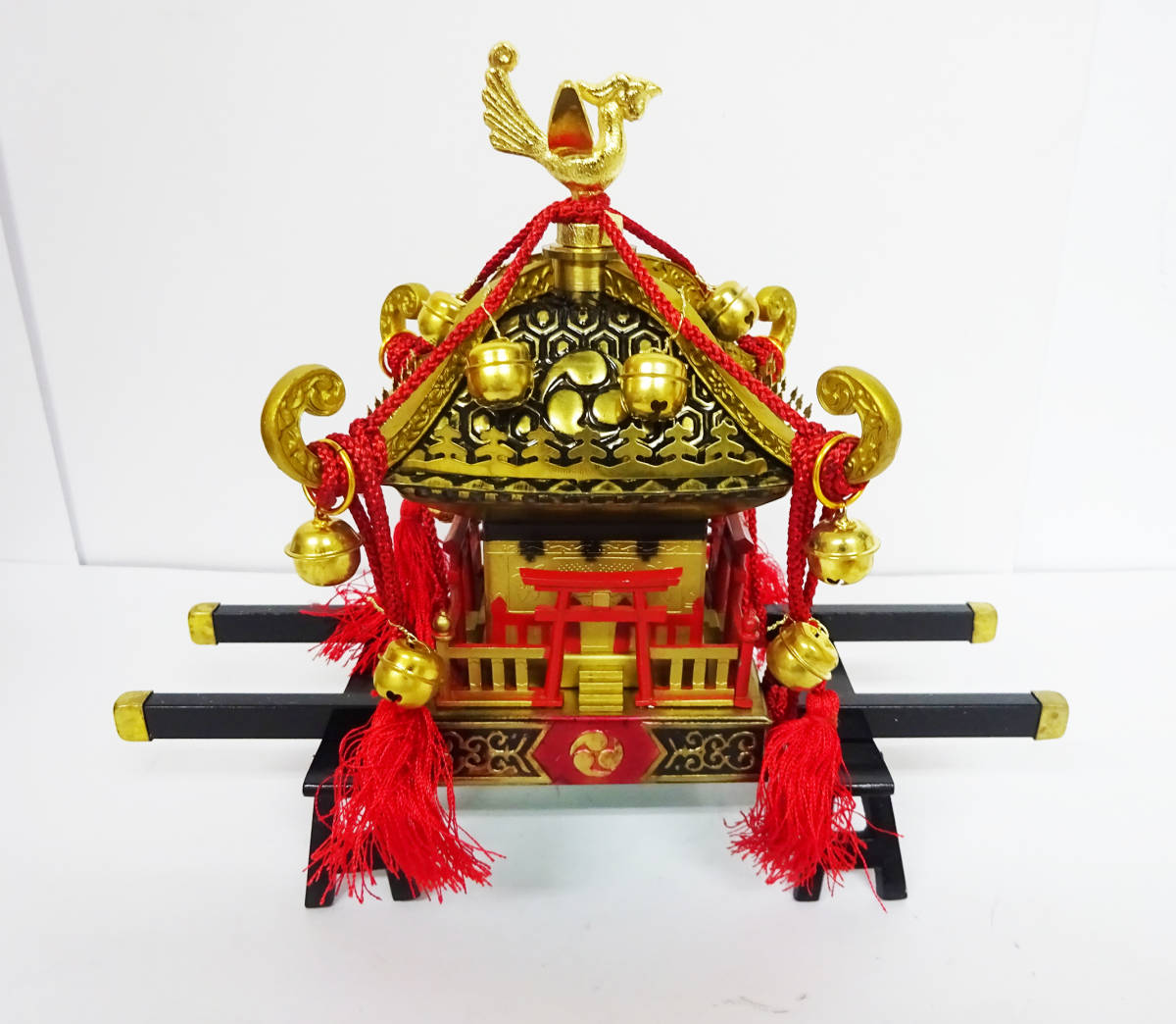 ☆ 御神輿 置物 飾り物 神物 足台付き / 698グラム ☆ 和風 家具