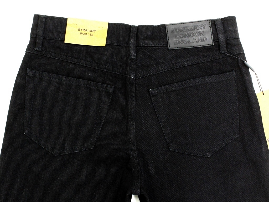 8万新品◇W34L32◇バーバリージャパン◇ウォッシュ加工ブラック