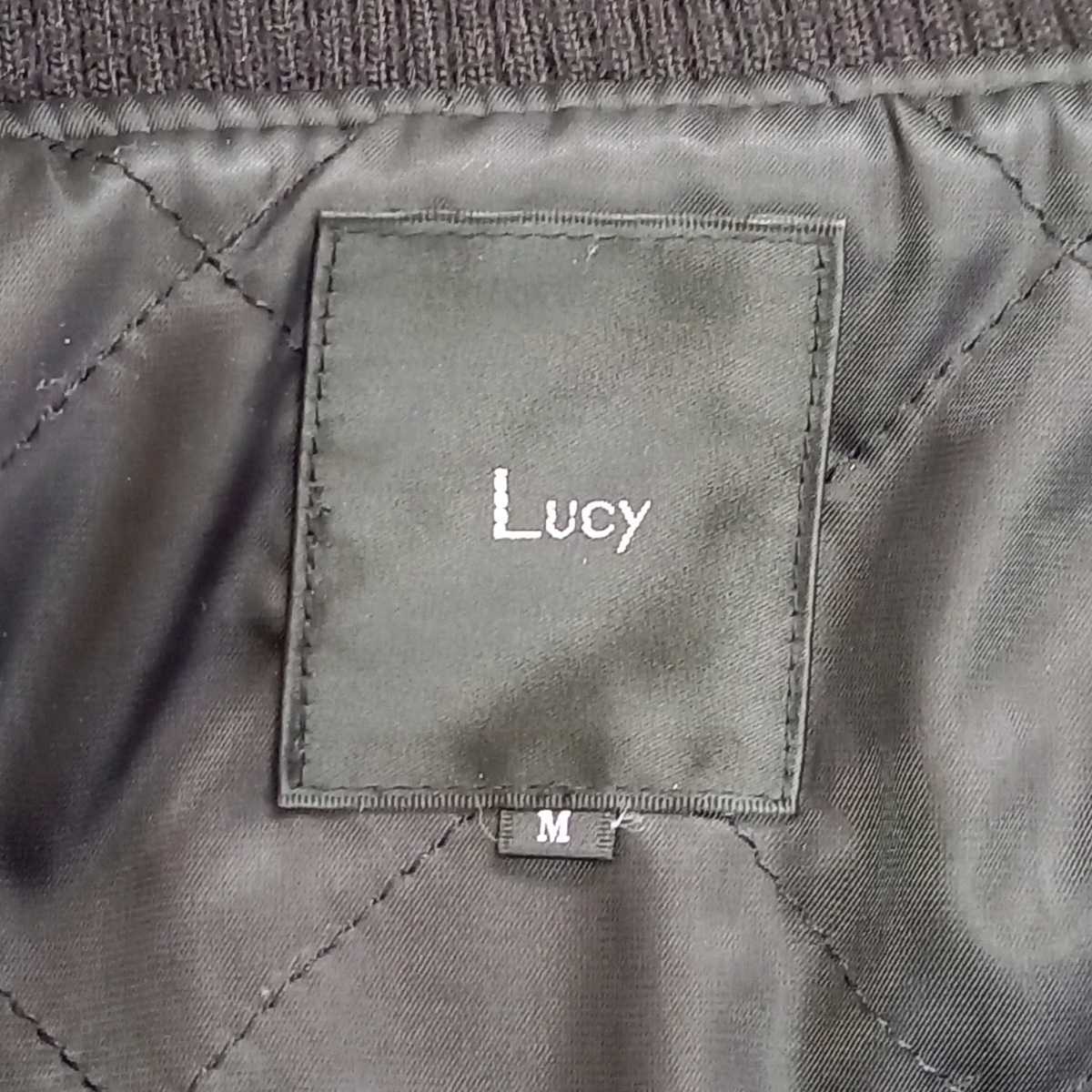 本革【LUCY】ルーシー スタジアム ジャンパー スタジャン レザー やぎ 