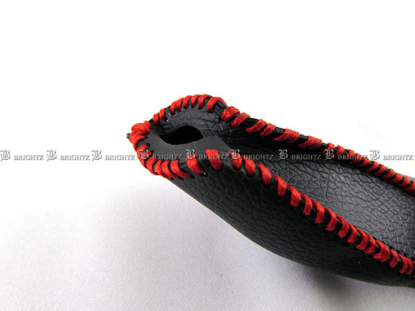 ジューク NF15 YF15 サイド ブレーキ ハンドル カバー 赤ステッチ 駐車 パーキングブレーキ ハンドブレーキ グリップ INT－ETC－197_4