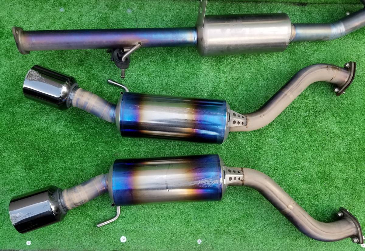 スカイラインv36 リアピースマフラー V36 スカイライン セダン R1 フルチタンマフラー センターパイプ