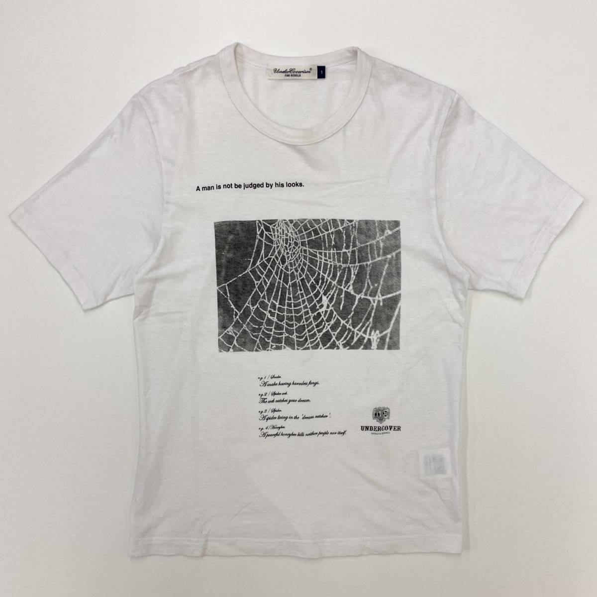 UNDERCOVER SUMMER MADNESS スパイダー Tシャツ ホワイト 白 1サイズ アンダーカバー 半袖 カットソー 蜘蛛の巣 SCAB archive 2030347
