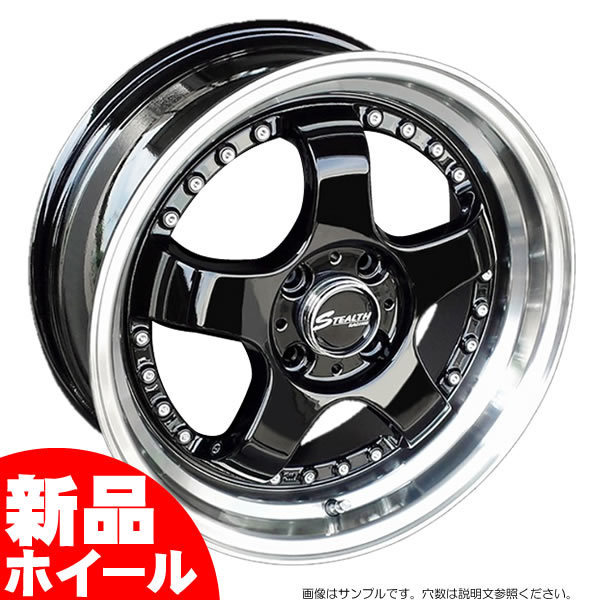 ステルスレーシング プログレス K35 16インチ 6J 4H-100 ブラック