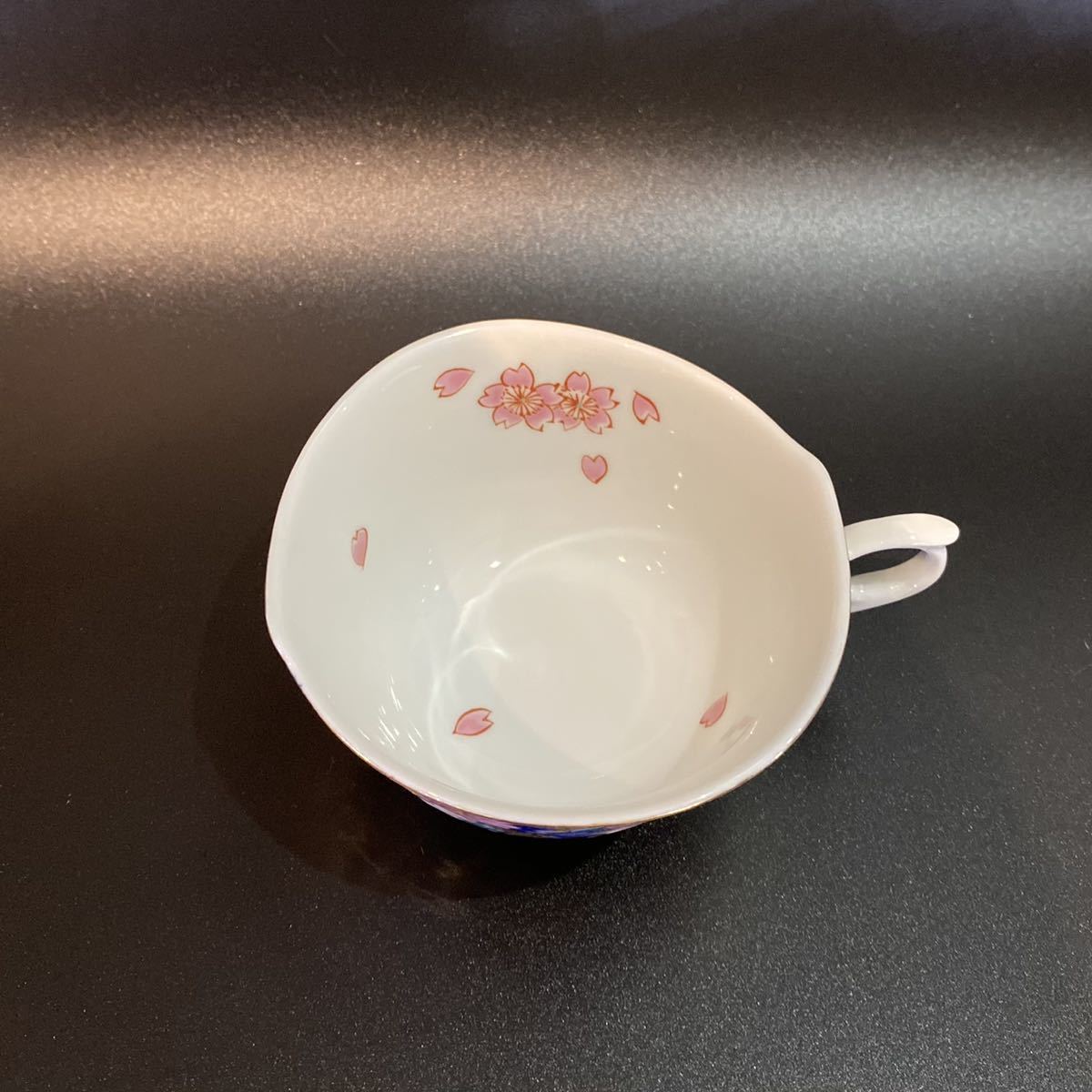 有田焼 金龍窯 伝統工芸師 江口天童 金彩桜 カップ&ソーサー/珈琲碗 