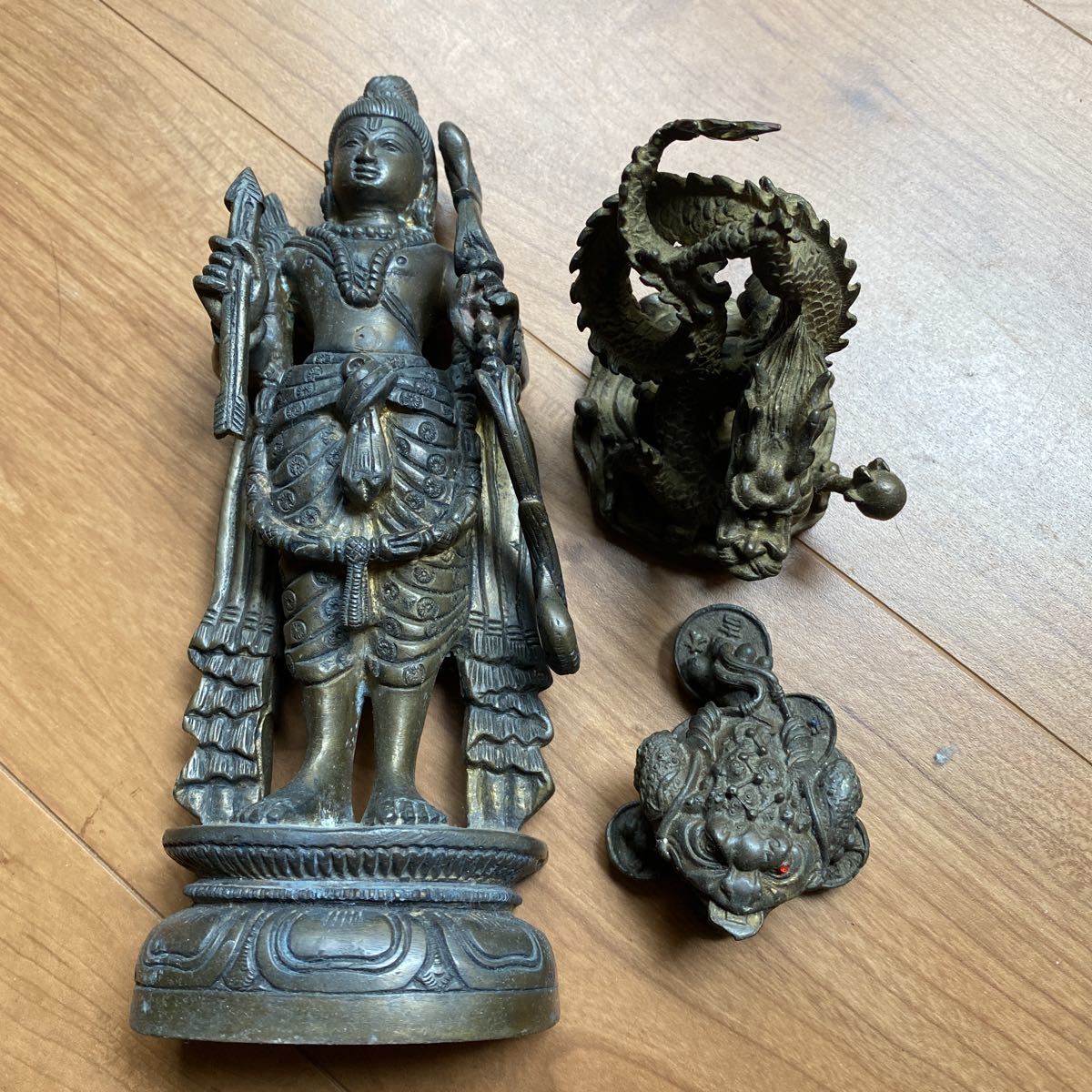 仏教美術 仏像 銅製 時代 時代物 中国美術 古銅 銅鍍金観音座像 朝鮮 