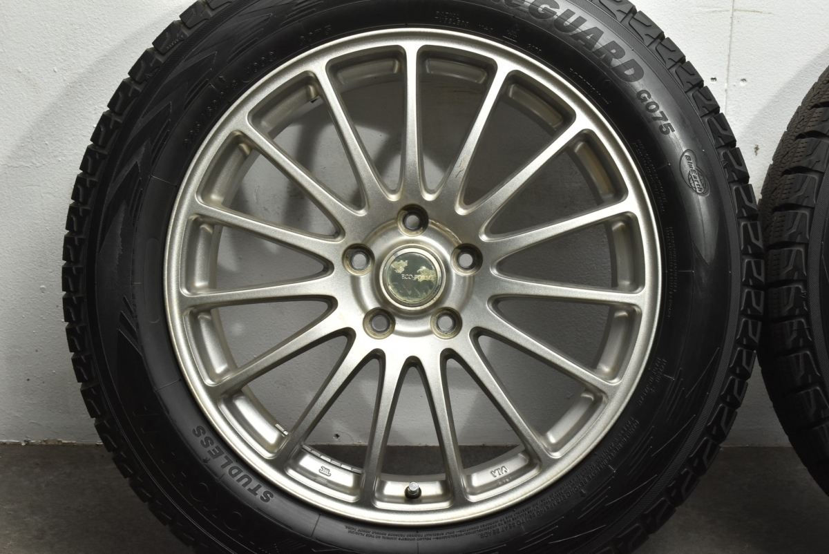 バリ溝品】エコフォルム 18in 7.5J +53 PCD114.3 アイスガード G075 