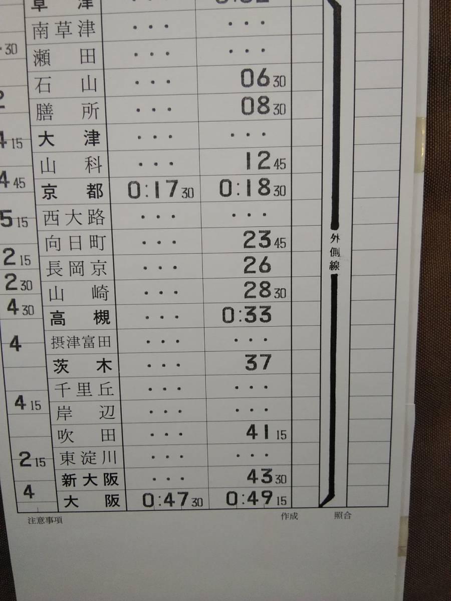 JR西日本 運転時刻表 スタフ 現行書体セット 工臨 - 鉄道