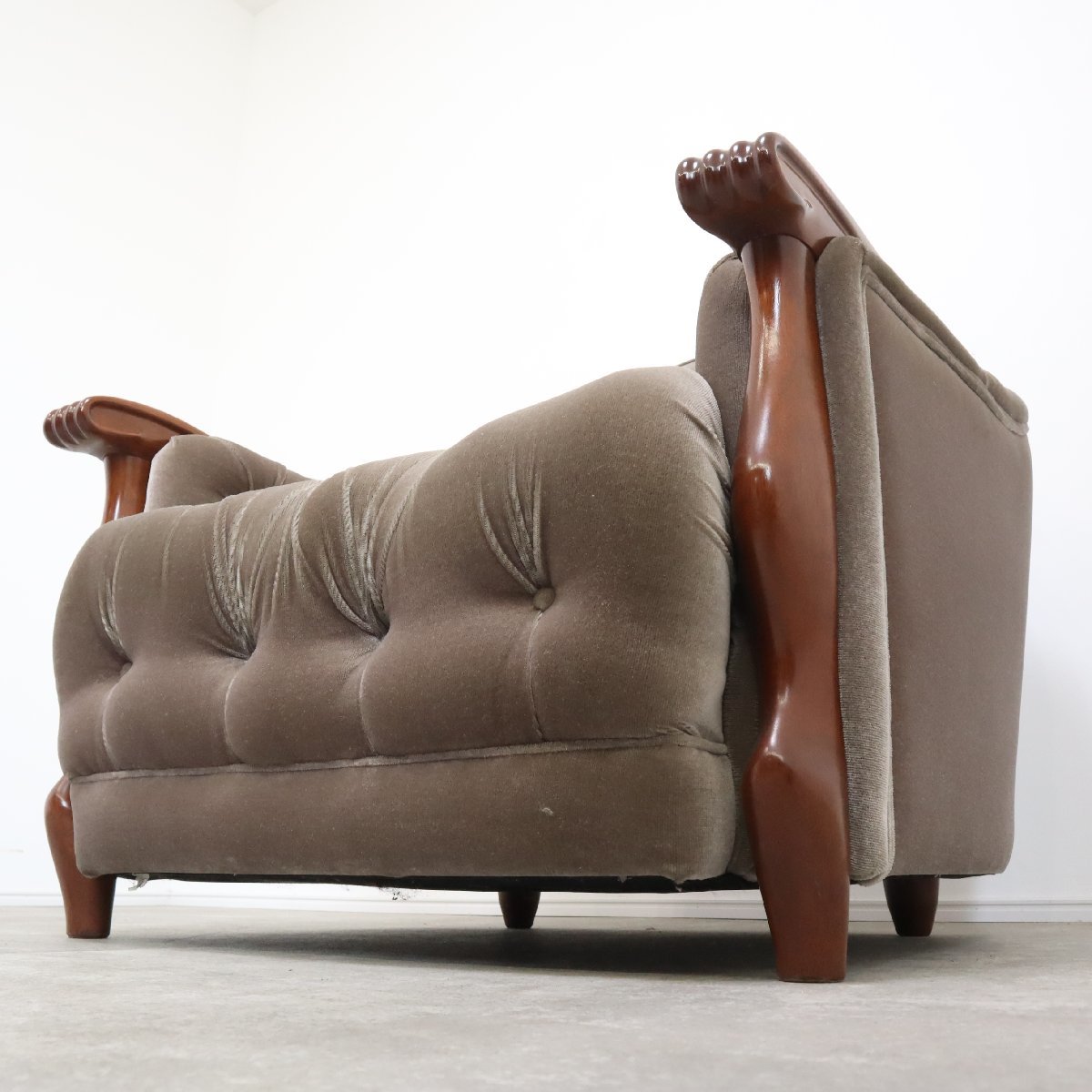 【マルニ】ベルサイユ　本革　アームチェア 1人掛けソファ　シングルソファ　A マルニ】ベルサイユ 本革 アームチェア 1人掛けソファ シングルソファ