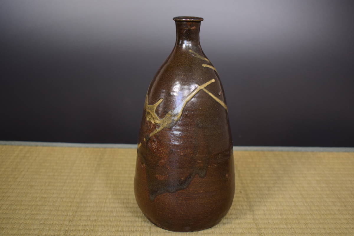 徳利■かなり古い時代物の唐津飴釉古徳利 酒器 花瓶 (江戸期)時代箱付 時代物 2026年最新Yahoo!オークション 花生 時代古作 -古唐津 徳利 徳利の中古