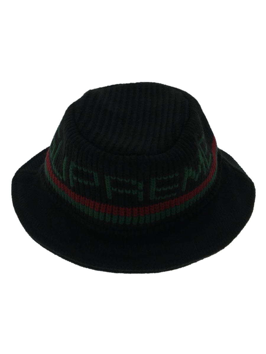 Supreme◇19AW/Knit Logo Crusher/バケットハット/アクリル/BLK
