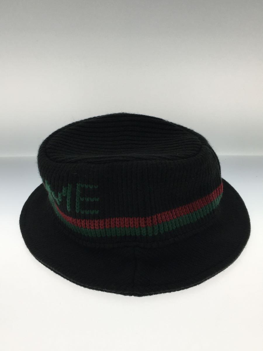 Supreme◇19AW/Knit Logo Crusher/バケットハット/アクリル/BLK