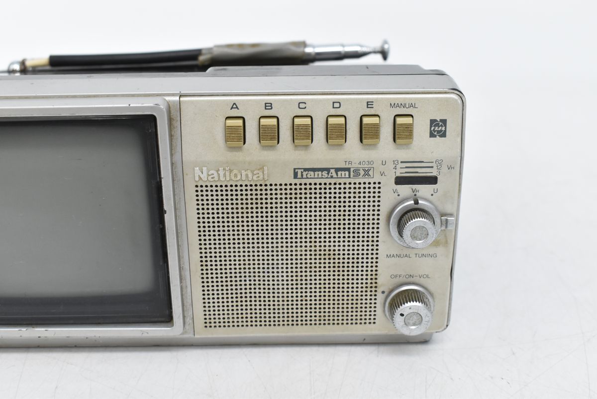 73S 0614M12)National ナショナル 白黒テレビ TR-4030 ポータブル