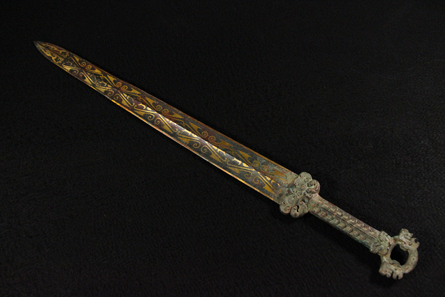 青銅器 唐物 時代物 中国古玩 青銅剣 古銅 緑屋h□ i9⁄3-6383⁄30-5#60