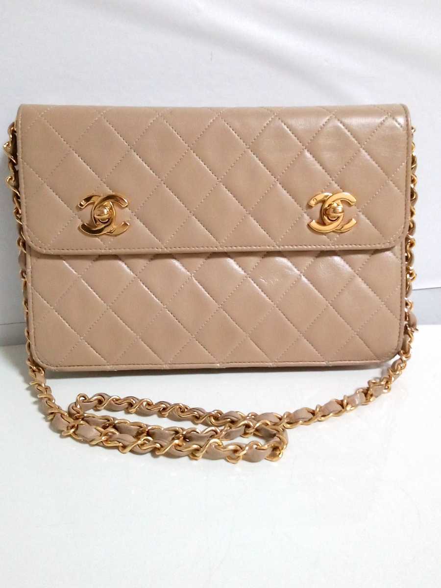 HT005-60◇ CHANEL シャネル マトラッセ ココマーク ダブルターン 