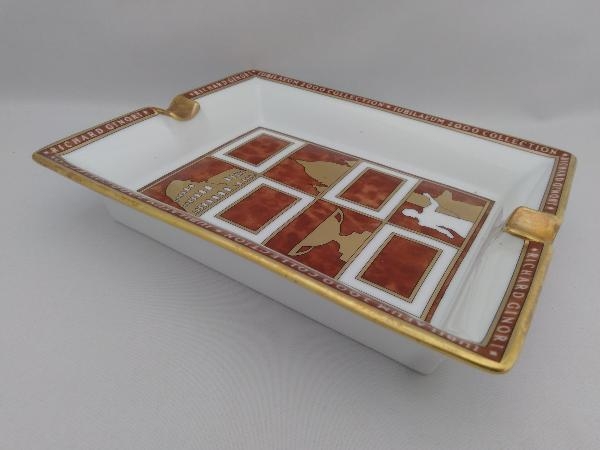 【希少】【美品】 リチャードジノリ アンティックローズ アッシュトレイ (灰皿) リチャードジノリ Ginori GINORI ローズブルー 美品 アンティック