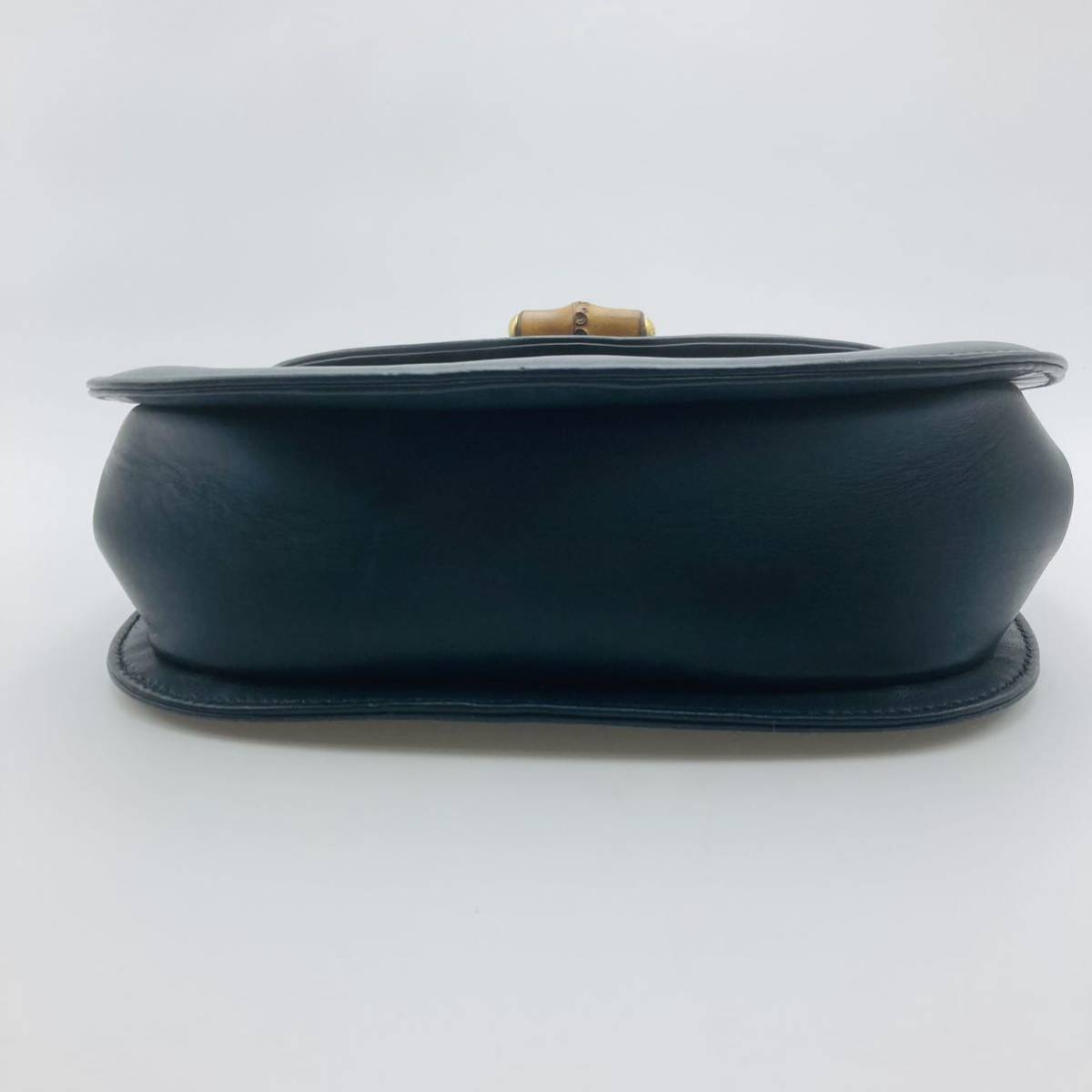 1円 GUCCI グッチ ショルダーバッグ チェーン バンブー レザー 本革 