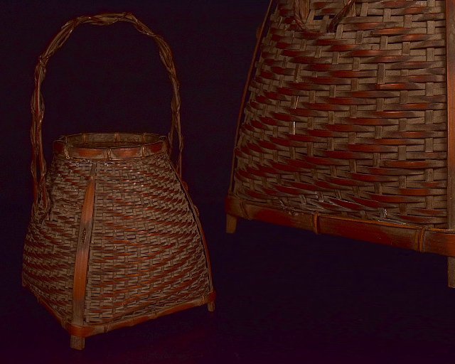 美術品・アンティーク・コレクション 江戸千家一元斎好亀甲棚(段ボール箱)