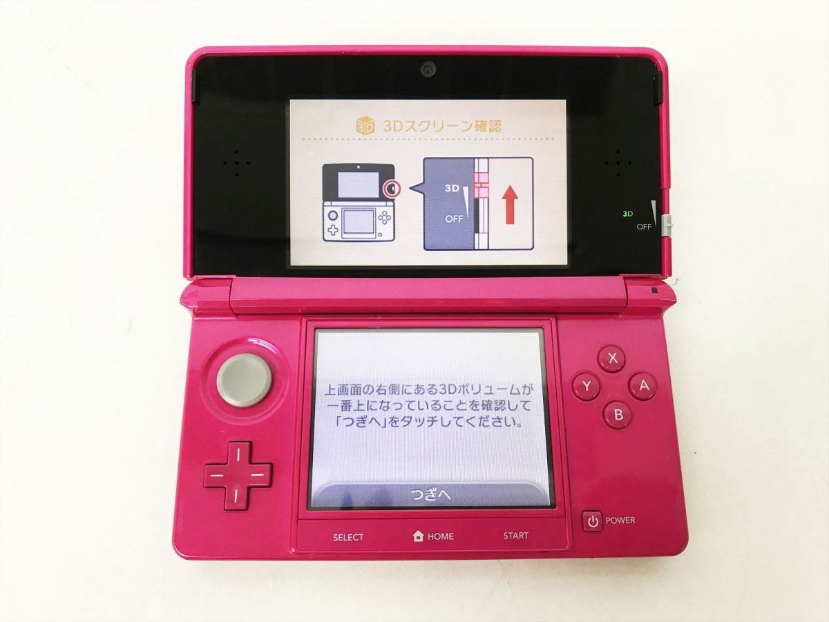 新品未使用品)ニンテンドー3DS本体グロスピンク ひっくり返そ