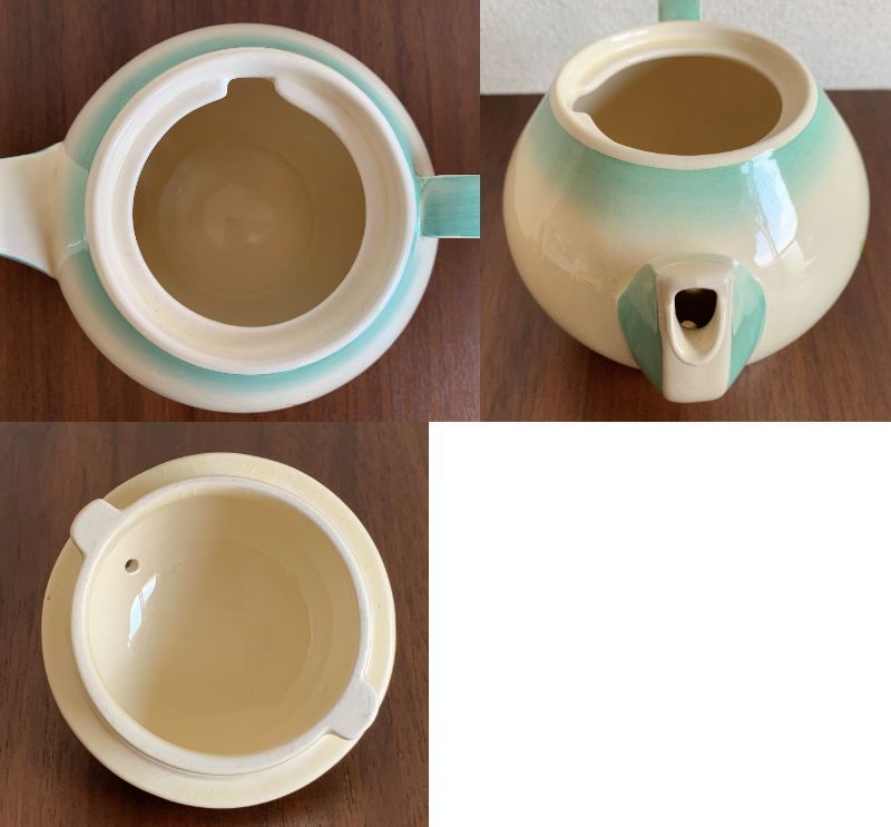 Susie Cooper スージークーパー 「 ドレスデンスプレイ（Dresden Spray) グリーン 」 ティーセット 17点 1935年～1940年代_4