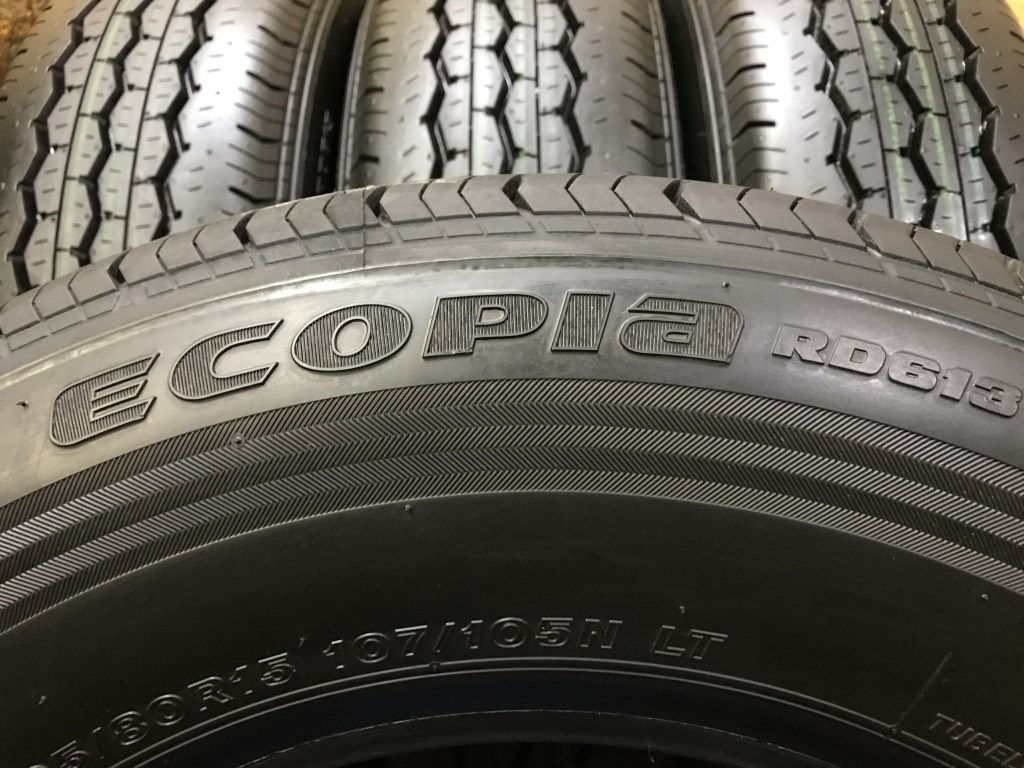 新車外し 2020年製 BS ECOPIA RD613 195/80R15 107/105N LT 15インチ