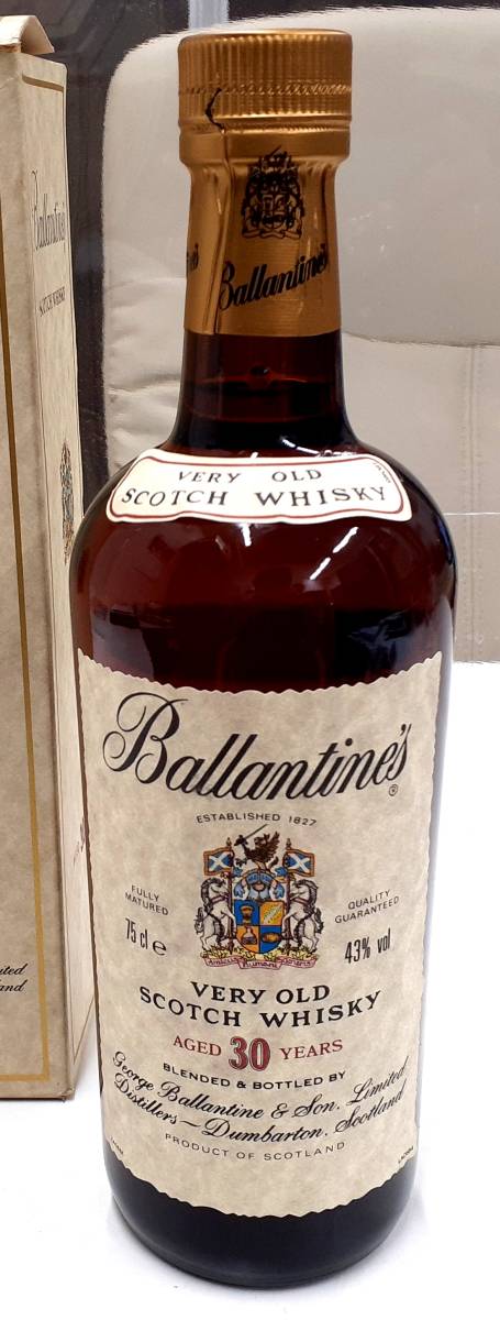 【古酒】1970年台流通　青赤旗　Ballantine's FINEST ☆古酒 Ballantine's バランタイン 30年 VERY OLD 旧ボトル 750ml43
