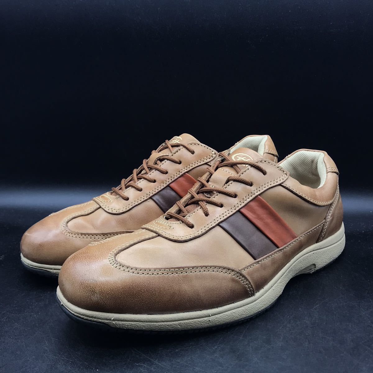 人気定番，爆買い BB8 Hawkins TRAVELLER ホーキンス レザー ウォーキングシューズ スニーカー メンズ US7H 25.5cm ブラウン 茶 革靴 シューズ(25.5cm)｜売買されたオークション情報、yahooの商品情報をアーカイブ公開 - オ 25.5cm